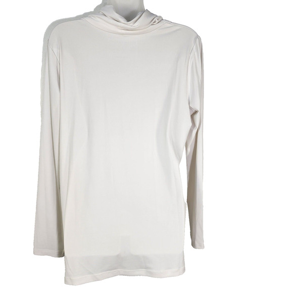 Susan Graver Top Women's Small Modern Essentials Liquid Knit Cowl Ivory A615668 - Picture 2 of 8